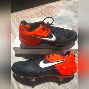 Black/Orange Nike Alpha Huarache Elite 2 Low Baseball Cleat M S  11.5 AJ6873-008